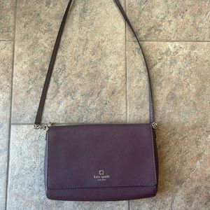 Kate Spade New York Maroon Leather Crossbody